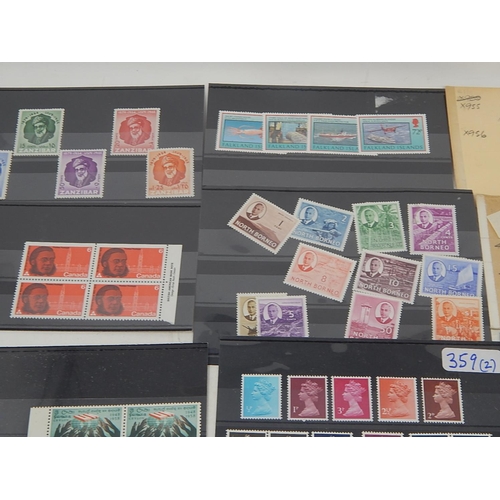 254 - Collection of World Stamps; Rhodesia and Nyasaland inc Overprints; Ceylon with flaws; North Borneo, ... 