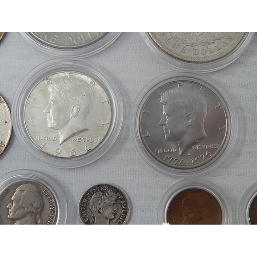 1 - USA Coinage 1 Cent Indian Head 1901, Lincoln 1956D; 5 Cents 1940, 1957; Silver Dime 1894; Silver Hal... 