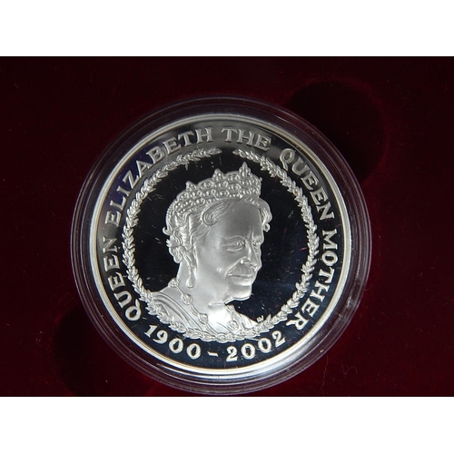 3 - 2002 Queen Mother Silver Proof Memorial Crown in Royal Mint case of issue COA: 2006 Queen Elizabeth ... 