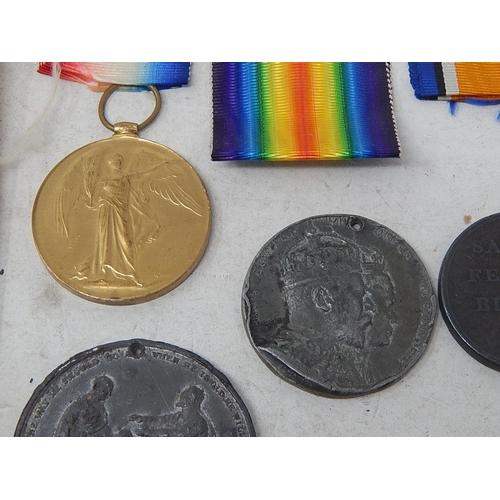 8 - Collection of 5 x Early Medallions inc Victorian; Samuel Fereday Bilston One Penny Token 1812;  WWI ... 