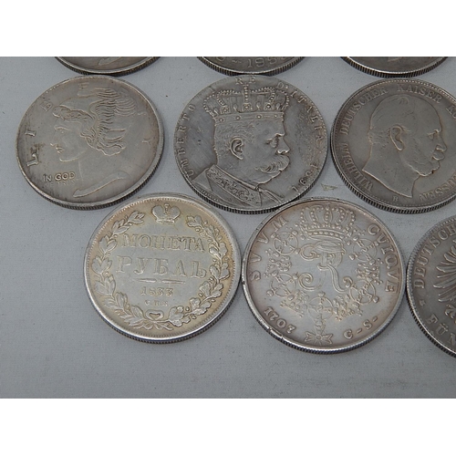 136 - Group of 19 Crown Size Coins believed to all be counterfeit.