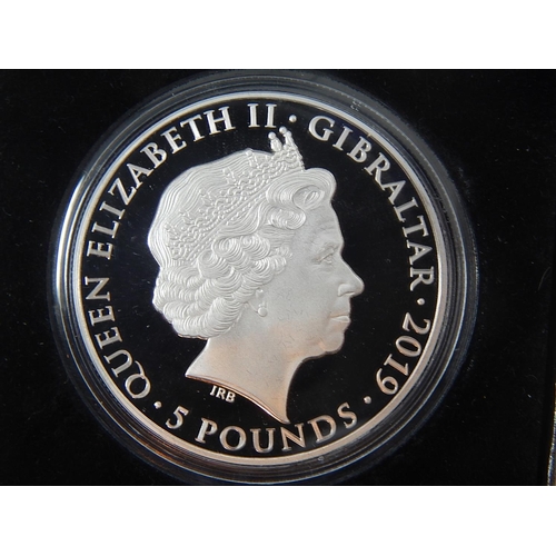 32 - Gibraltar Five Pounds 2019 Proof .925 Penny Black coin limited edition with COA