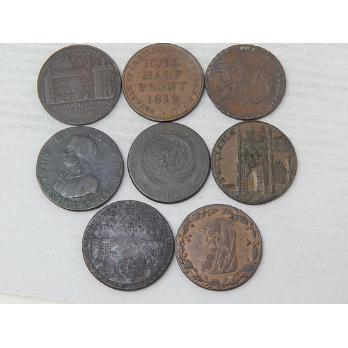 56 - Collection of 8 x 18th Century Tokens, generally Fine to Very Fine