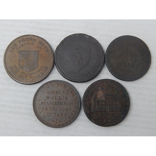 60 - Birmingham Workhouse Token 1812; Sheffield Token; Worcestershire Penny Token 1811; Dudley & Birmingh... 