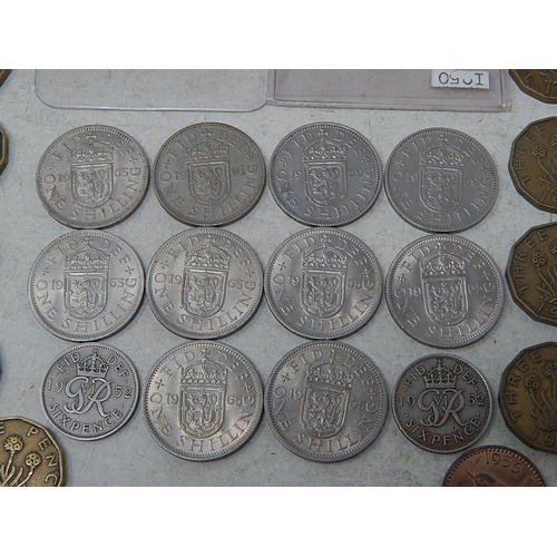 68 - Group of Key Date coinage:  Farthing 1956; Penny 1912H; Brass Threepences 1946(3), 1949, 1950(4), 19... 