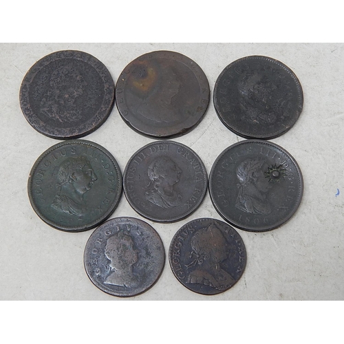 69 - George I Halfpenny 1724; George II Halfpenny 1775; George III Halfpenny 1806; George III Pennies 179... 