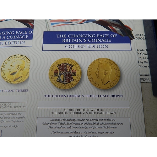 82 - The Changing Face of Britain's Coinage Pre-Decimal Golden Edition Set in case of issue with COAs