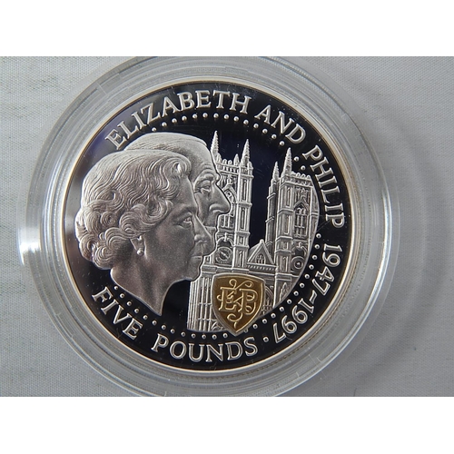 84 - Golden Wedding Sterling (.925) Silver 12 x One Ounce Proof coins with gold plated cameo with COAs