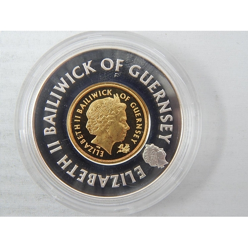 89 - Guernsey 2000 Silver Proof & Gold Plated 'Nugget with COA; The Changing Face of British Coinage 1 oz... 