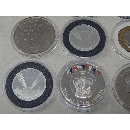 154 - Cook Islands 2004 Proof Silver $1; Guernsey £5 1999; Jersey Proof Silver £2 pieces VE Day 2010 (2); ... 