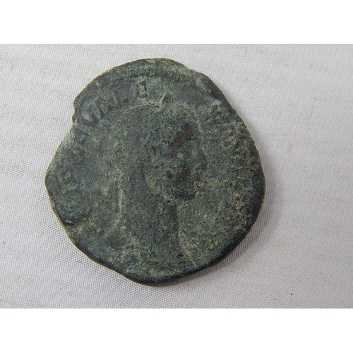 166 - Sestertius Severus Alexander AD 222-235 Mars Facing Left with a Spear; Fine or better; Sestertius of... 