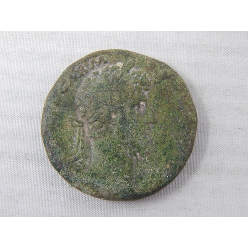 192 - Sestertius Marcus Aurelius AD 139-180 reverse: Victory with a Shield  on a palm tree SC in the field... 