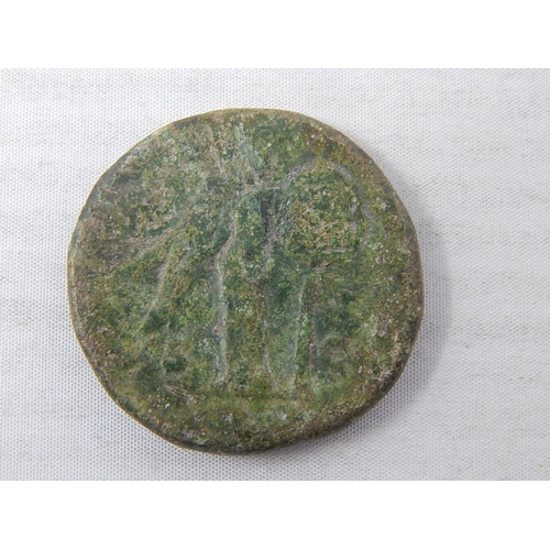 192 - Sestertius Marcus Aurelius AD 139-180 reverse: Victory with a Shield  on a palm tree SC in the field... 