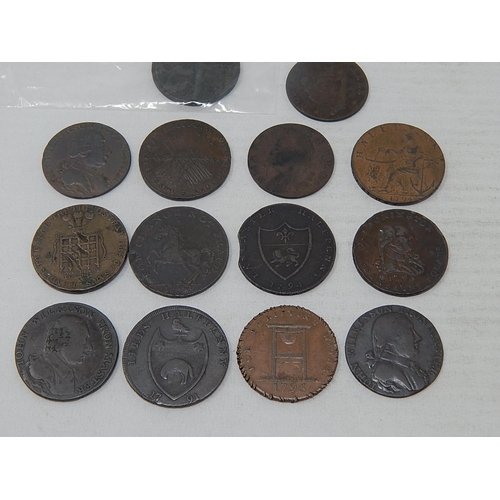 218 - George III Copper Halfpenny 1806; 18th Century Copper Tokens various types (13) generally Fine to Ve... 