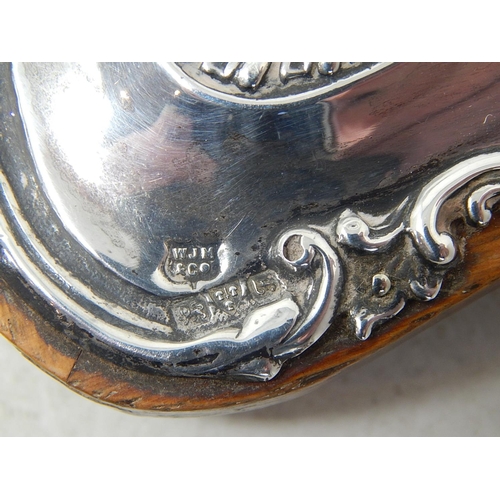 30 - Edwardian Silver Photograph Frame with Easel Oak Back: Hallmarked Chester 1906 by W.J Myatt & Co: Me...