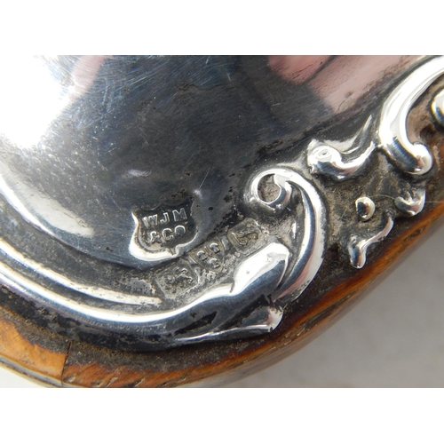 30 - Edwardian Silver Photograph Frame with Easel Oak Back: Hallmarked Chester 1906 by W.J Myatt & Co: Me...