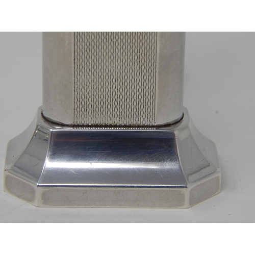 60 - Dunhill Silver Plated Desk Lighter. Measures 15cm high: From a Private Collection.