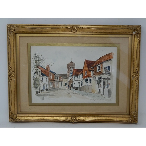 333 - Georgina Ling: Lombard Street Petworth: Watercolour: Framed & Glazed: Signed: Measures 41cm x 31cm F... 