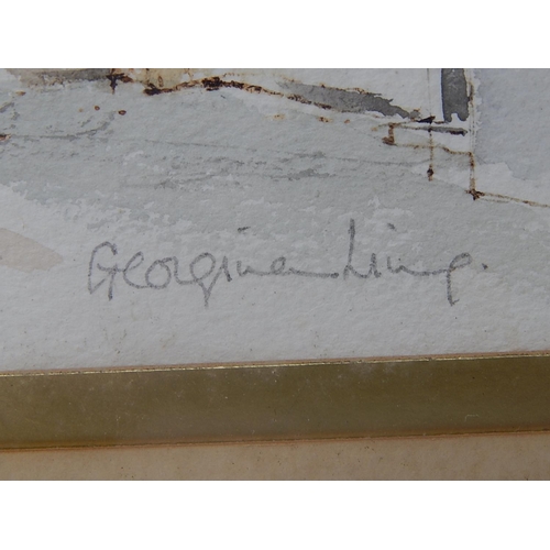 333 - Georgina Ling: Lombard Street Petworth: Watercolour: Framed & Glazed: Signed: Measures 41cm x 31cm F... 