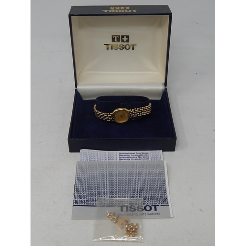 78 - Ladies Bi Metal Tissot Watch in Original Box With Paperwork + Spare Links.