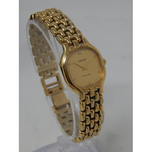 78 - Ladies Bi Metal Tissot Watch in Original Box With Paperwork + Spare Links.