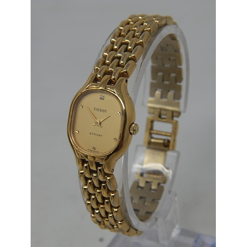 78 - Ladies Bi Metal Tissot Watch in Original Box With Paperwork + Spare Links.