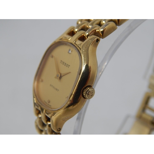 78 - Ladies Bi Metal Tissot Watch in Original Box With Paperwork + Spare Links.