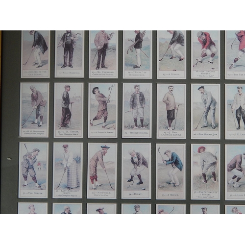 copes golfers cigarette cards Copes Golfers: Set of 50 Framed & Glazed Reprinted Cigarette Cards:  Measures 50cm x 45cm