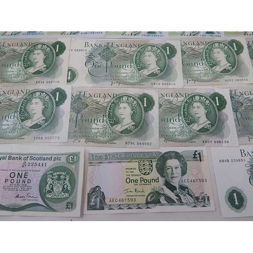 98 - Quantity of £1 Notes & Ten Shilling Notes: Face Value £30.50