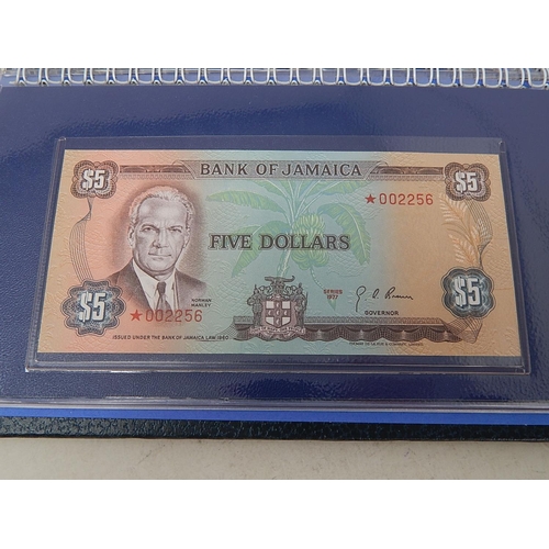 93 - Rare Bank of Jamaica Set of Bank Notes: $1/$2/$5/$10 All with Serial No 2256 with COA in Folder of I... 