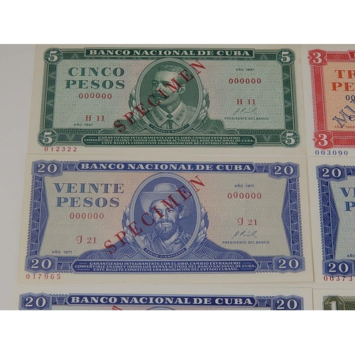 84 - Rare Collection of Specimen Banknotes: All with Serial Numbers 000000: Banco Nacional De Cuba: Indiv... 