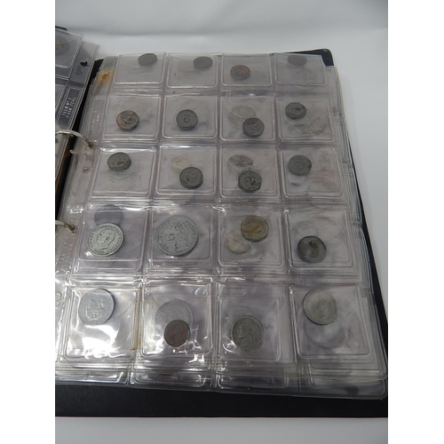 1 - Large collection of World Coins in black collectors album, some Silver and better examples noted