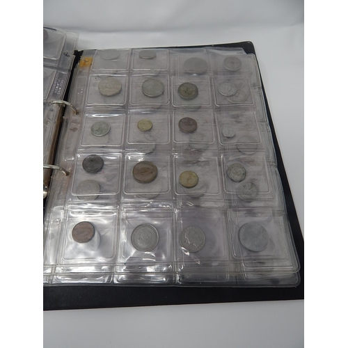 1 - Large collection of World Coins in black collectors album, some Silver and better examples noted