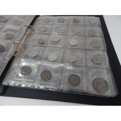 1 - Large collection of World Coins in black collectors album, some Silver and better examples noted