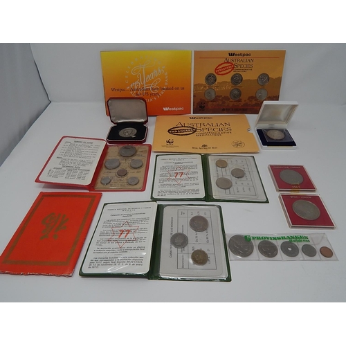 21 - Denmark 1975 Mint set in pack; Rare Brilon Silver Commemorative Medal in presentation case; Churchil... 