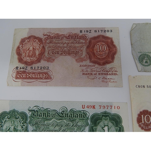 23 - Collection of GB Banknotes comprising War Issue 10 Shillings (2); later 10 Shillings (10); One Pound... 