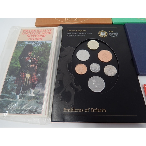 33 - 1990 Silver Proof Five Pence Two-Coin Set in Royal Mint case of issue wih COA; Emblems of Britain Br... 