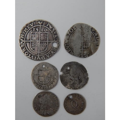 15 - Charles II Silver Maundy Twopence 1683; Charles II Silver Maundy Threepence 1681; Elizabeth I Hammer... 