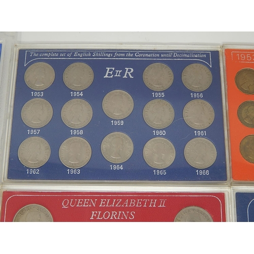 78 - Edward VII Farthing Set 1902-1910 + QEII Sets 1953-1969, First Decimal Sets (2), USA Buffalo Nickel ... 