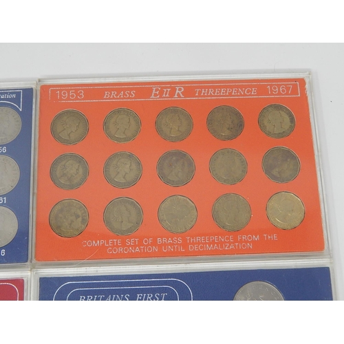 78 - Edward VII Farthing Set 1902-1910 + QEII Sets 1953-1969, First Decimal Sets (2), USA Buffalo Nickel ... 