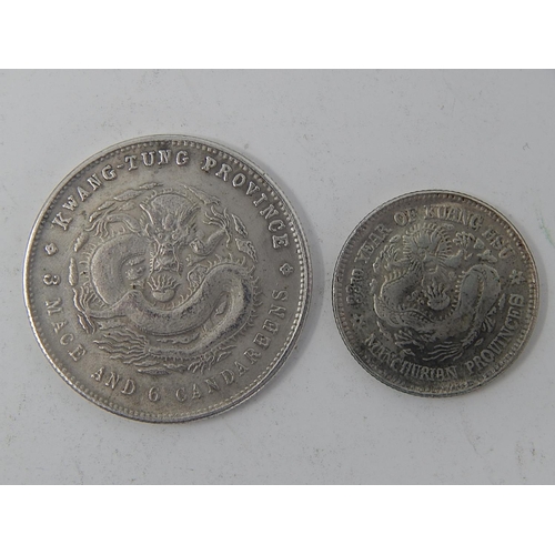 83 - Chinese Silver 50 Cents 1890-1905 together with a Silver 20 Cents 1907.