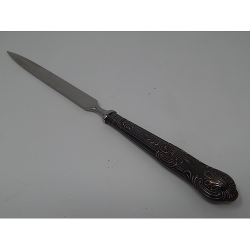 142 - Kings Pattern Hallmarked Silver Handled Letter Opener: Sheffield 1997 by Howson Brothers: Measures 2... 