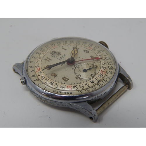 143 - SIBAN: 1950's Brevet Wristwatch: Currently Working but one winder crown missing.