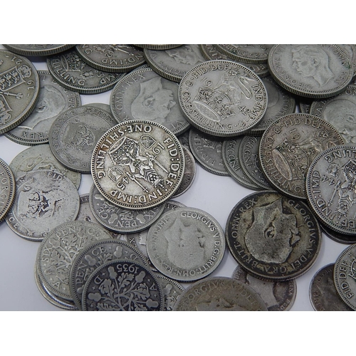 50D - Pre 1947 Silver Coinage to include Half Crowns, Florins, Shillings, Sixpences etc: Gross weight 606.... 