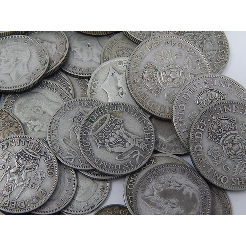 50D - Pre 1947 Silver Coinage to include Half Crowns, Florins, Shillings, Sixpences etc: Gross weight 606.... 