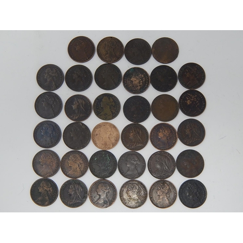 50I - Queen Victoria Farthings (34), various conditions.