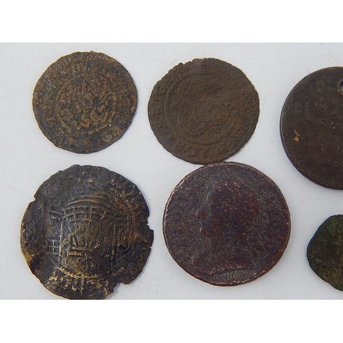 50J - Charles I Rose Farthing, Farthing 1674 together with further hammered & other coins. Various conditi... 