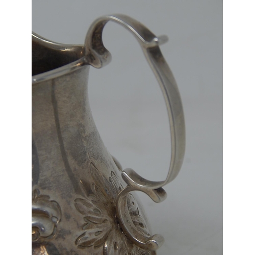 29 - Victorian Silver Cream Jug with Scroll Rococo Decoration Sitting on Three Angel Mask Feet: Hallmarke... 