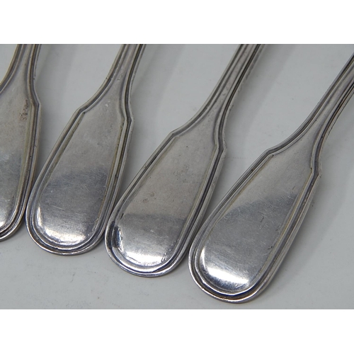 44 - Matched Set of Heavy Gauge Victorian Silver Tea Spoons, Various Dates & Makers, Each Measures 15cm.