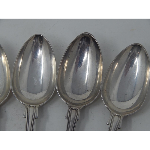 44 - Matched Set of Heavy Gauge Victorian Silver Tea Spoons, Various Dates & Makers, Each Measures 15cm.